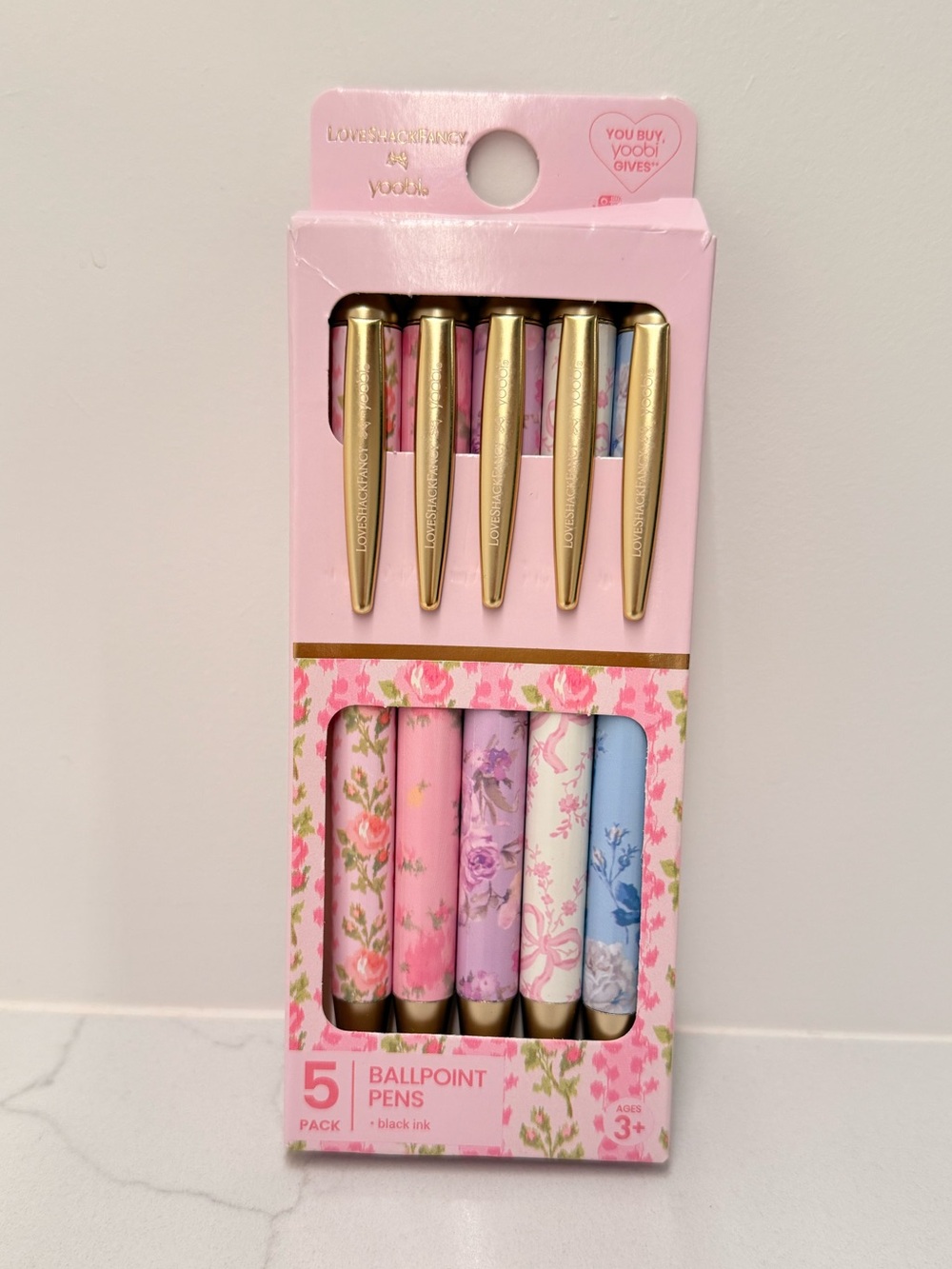 🌸 LoveShackFancy x Target - 5pk Ballpoint Pen Retractable Set